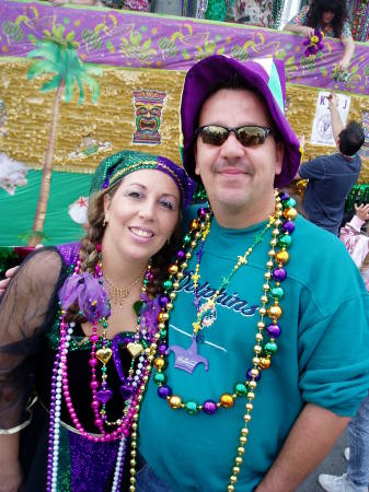 John & I in New Orleans at Mardi Gras 07