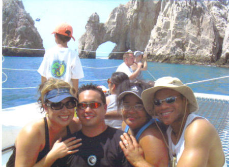 My boy Chuck, his wife V with my wife Anji and I gettin' WABO in CABO!