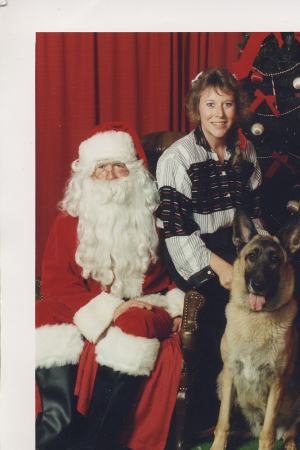 ME AND MY DOG D.O.G AT XMAS WITH SANTA