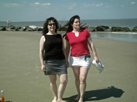 Barbara and De'Borah on Tibee beach