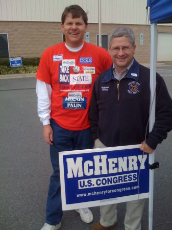 me with US Congressman Mchenry on election day