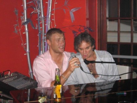 Me & Fred Flintoff (UK's world cup cricket captain) at Lexy Piano Bar Barbados