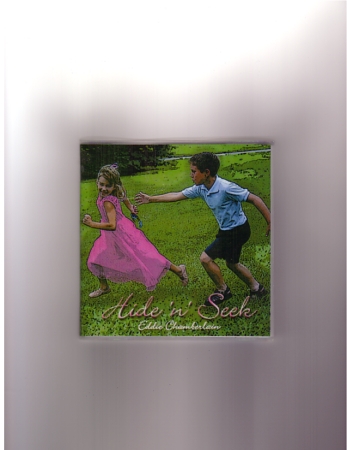 Cover of demo CD, "Hide 'n' Seek" (the title track, about the hide 'n' seek chase of dating). The cover, ultimately, will be in 3D or a hologram, with the girl disappearing when viewed from a slight angle, just like in hide 'n' seek.