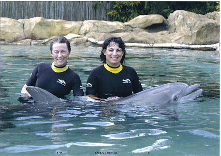 Linda and Cindy with Kaya at Discovery Cove - 2006