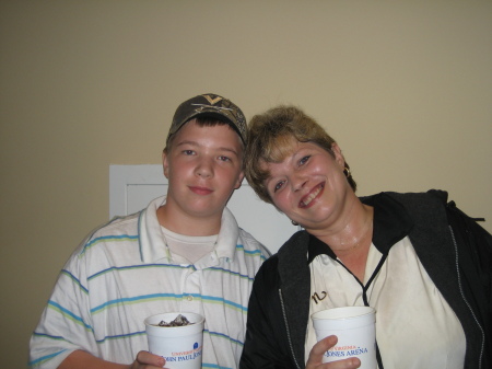 5/3/07 My  son Forest and I at the Rod Stewart concert