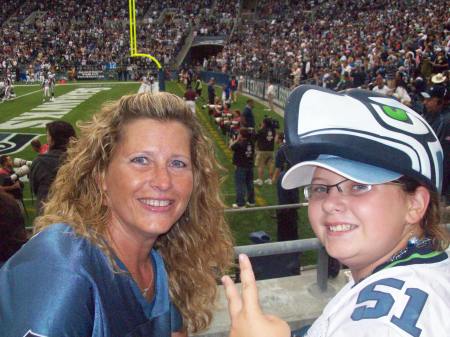 Me and my girl 2nd row at Hawks game '08