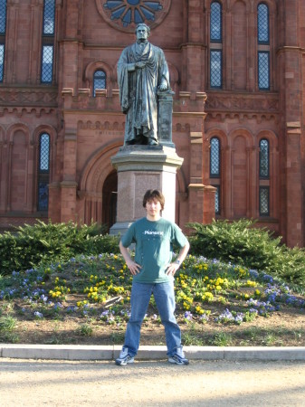 in front Smithsonian castle DC