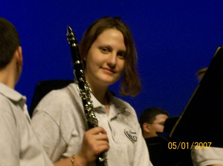 My oldest Zoe, in the middle school band......