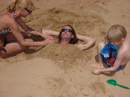 Kicking back at the beach