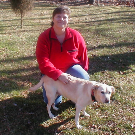 Me and my moms  dog blondie  2003