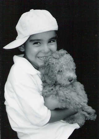 My grandson, Seth, and his dog, Rufus.