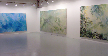 Installation of paintings for show