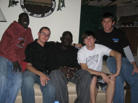 my 3 sons and my 2 adopted sons from Sudan