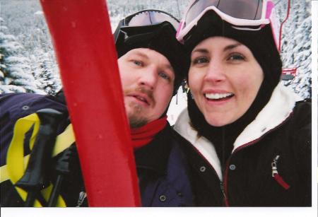 Hubby and me on the ski lift