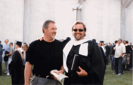 My brother and I at my G.U. graduation