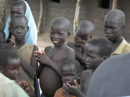 Children in the village of Anzara, South Sudan