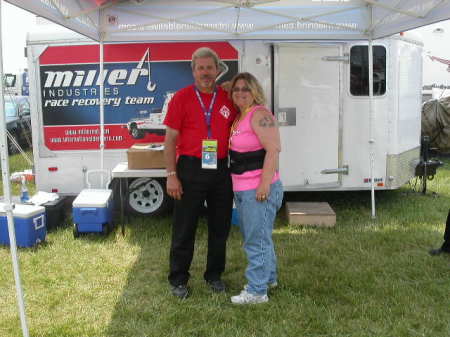 Dego(one of the wreckers for NASCAR) and me