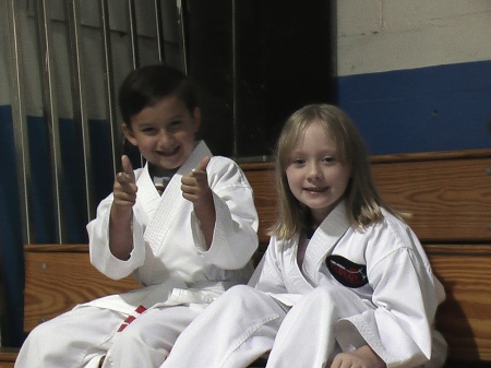 Mandy in karate class 2006