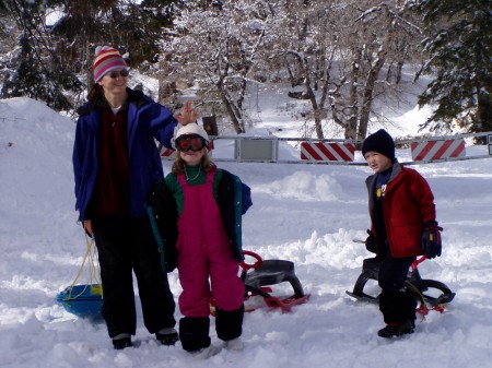 Everybody at the cabin in Big Bear