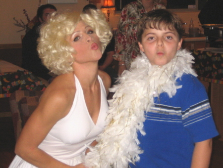 Corey goofing off with Marilyn Monroe impersonator