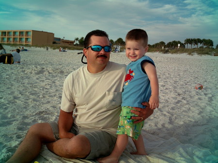 Daddy and his boy, Austin
