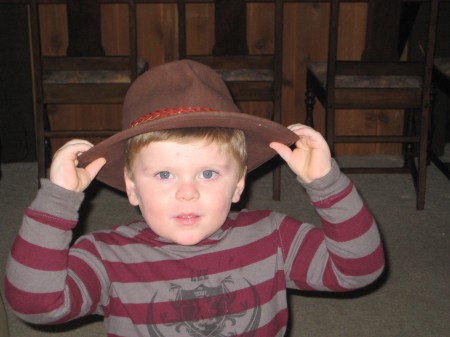 My Grandson Wyatt in Pops hat