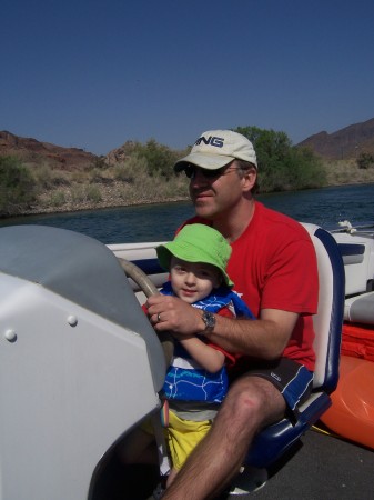 William boating with Aaron