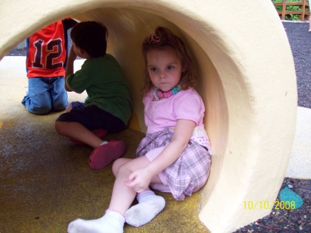 Grace Plays on Pooh's Playground at Disney