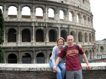 my son jason and his wife joni in rome