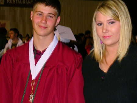 my son at his 2005 High School graduation w/my daughter( he's a Jr '07/08 in college, she graduated '06 WSU)