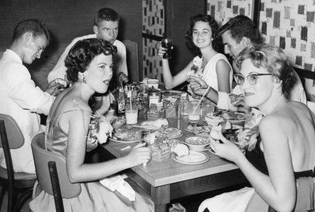 Senior Prom Night Park Lane Cafeteria ~ 1957