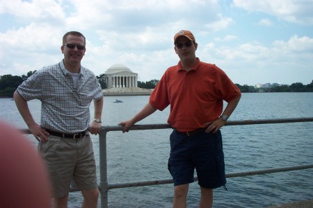 Trent & I in Washington DC (Clay took the pic you can see his finger)