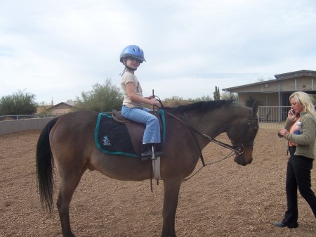 My niece Ellie on her horse