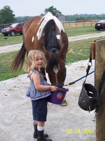 Jayna feeding Callie