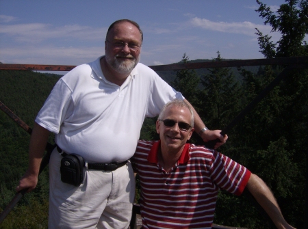 With Rolf Bublitz in France on top of the ruins of a castle on the French-German border (June 2007)