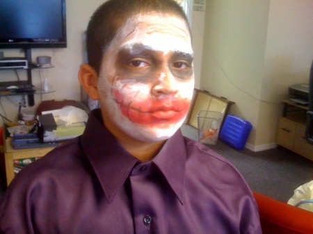 Halloween 2008 jason as the joker from batman