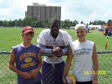 My 2 youngest with a Viking player