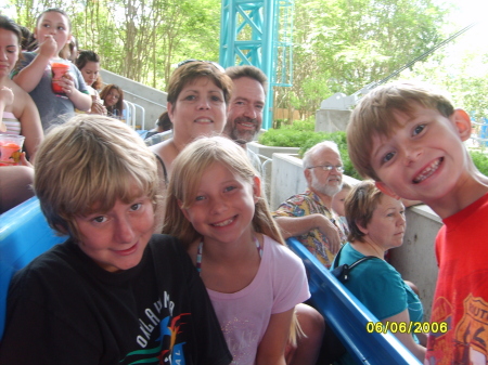 Mom, Dad and kids at Sea World