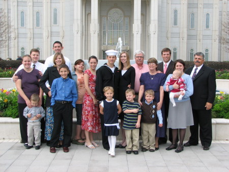 My family at the Houston Temple Dec. 2006