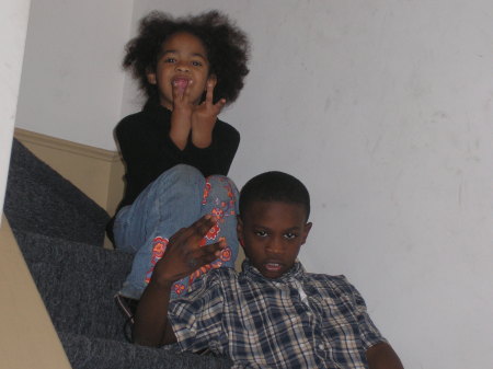 My Son Maurice (10) and my granddaughter Kaniah
