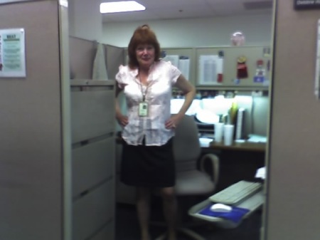 Debbie in her Cube at work taken July 2007