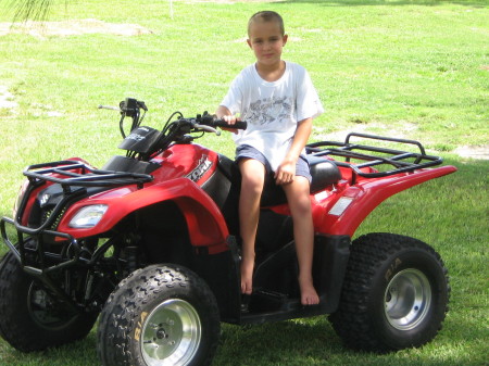 My son on his ATV.