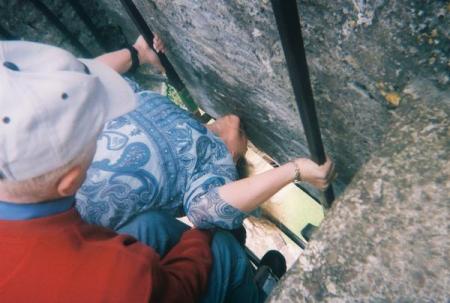 Me Kissing the Blarney Stone in Ireland