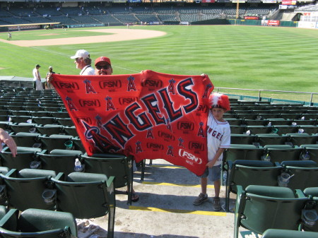 Dad and Ben taunt Oakland A's fans