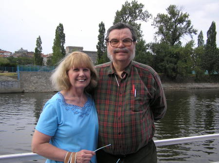 with Steve in Prague, Czech Republic