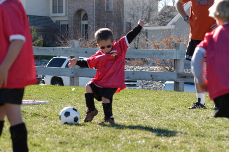 Zachary at Soccer - BEND IT LIKE MILONE!!!!