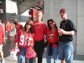 At the play offs with dad sandy and John