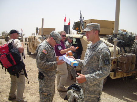 Passing out Cookies to the Troops Tallil Iraq