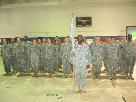 Chris & his fellow soldiers returning from Afghanistan Dec 06