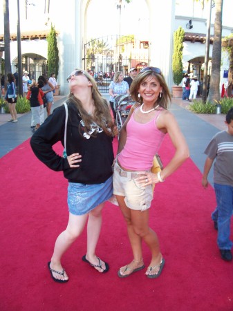 My daughter and I on the red carpet at Universal Studios 8/07